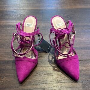 Zara NWT Women's Pink Strappy Heels